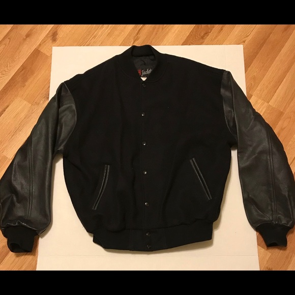 Other - Vintage DR. Pepper Black leather Jacket Sz L Rare